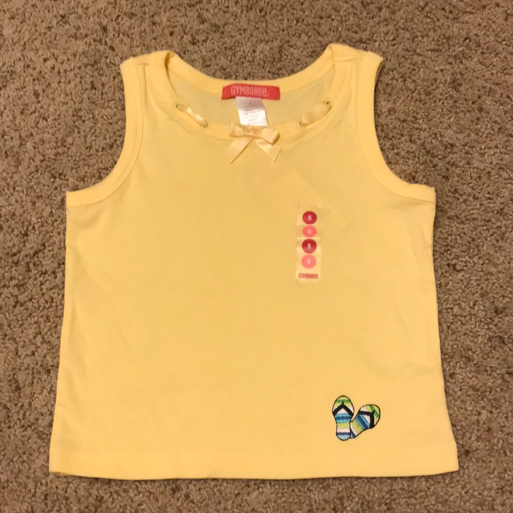 Gymboree tank top w/ embroidered flip flops on hem